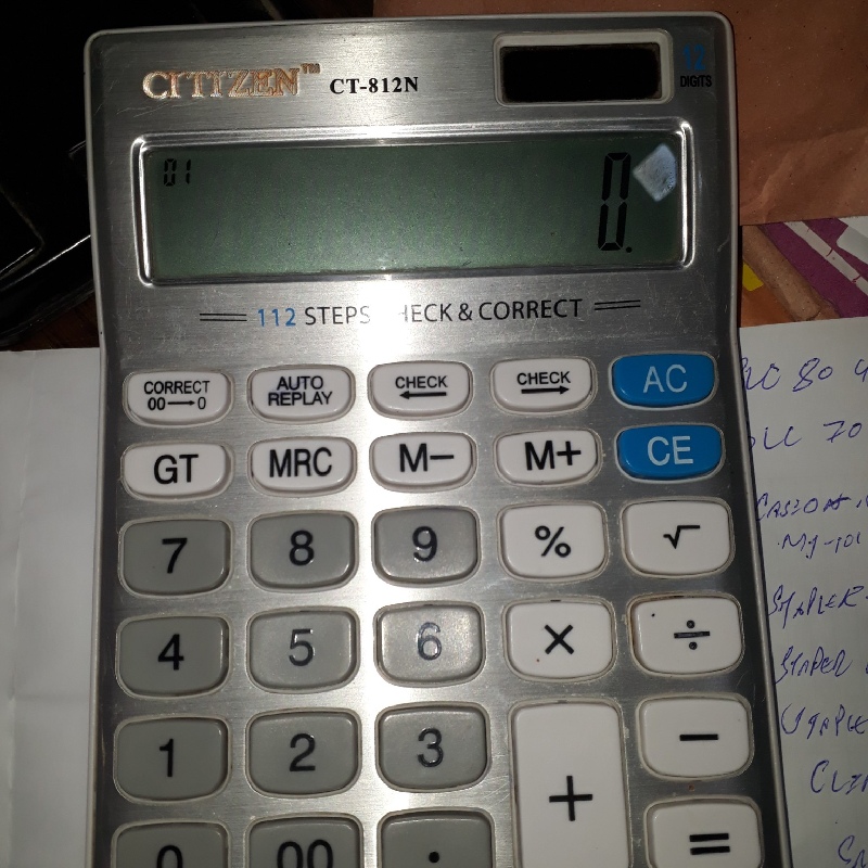CALCULATOR CITIZEN CT-812 N