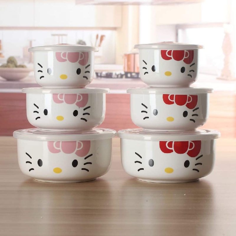 HK CERAMIC BOWL 3IN1 RED