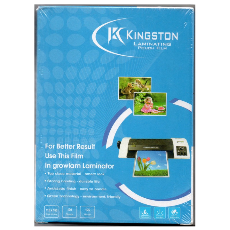 4x6 Kingston Lamination Paper (115*160mm)125 100 Pcs Pouches