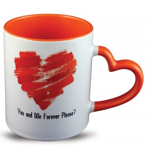 2 HEART HANDLE RED MUG