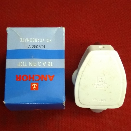 16 A 3 Pin Plug Top Anchor - 16A3PINTOPANCH