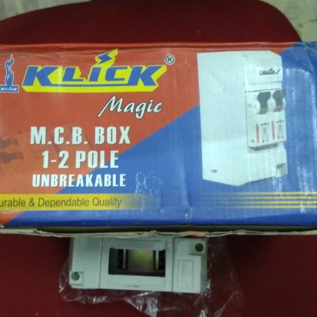 1/2 Pole SP/DP MCB Box Klick - 1/2PSPDPBOXMCB