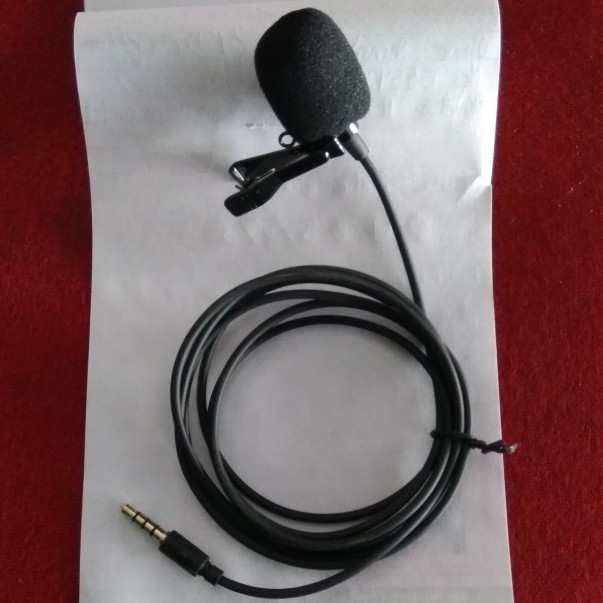 3.5 mm Stereo Jack Microphone - Collor Mic black single Mouth piece