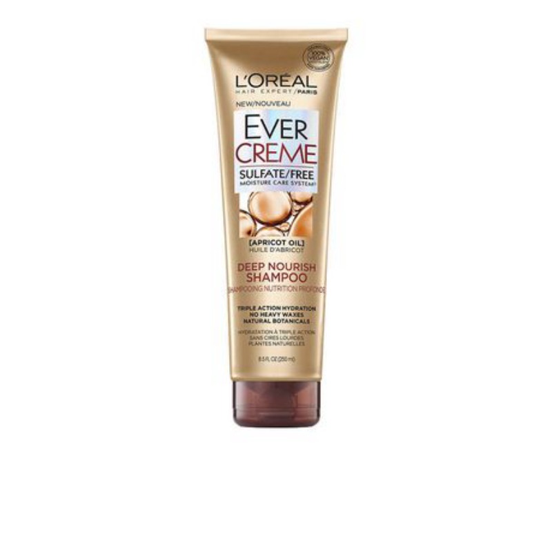 L'Oreal Paris EverCreme Sulfate Free Deep Nourish Shampoo, 8.5 Oz