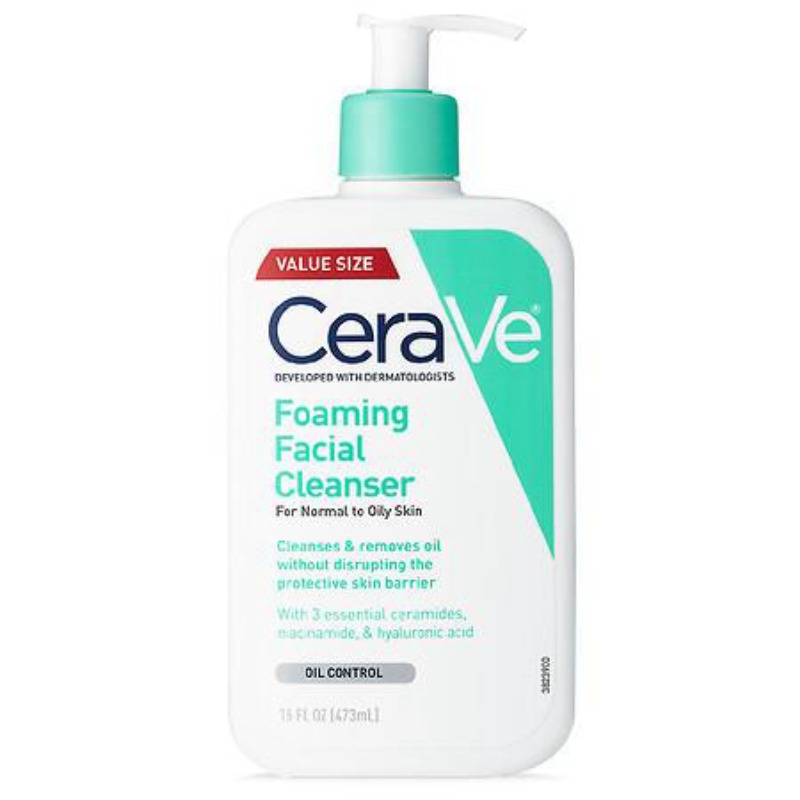 CeraVe Foaming Face Cleanser Fragrance Free Face Wash with Hyaluronic Acid - 16.0 Fl Oz