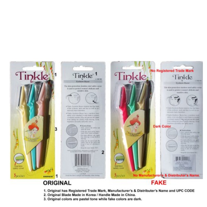 DORCO Tinkle Eyebrow and Face Razors