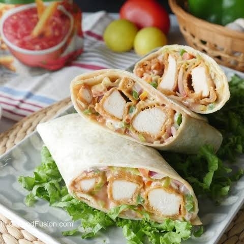Achari Chicken Wraps