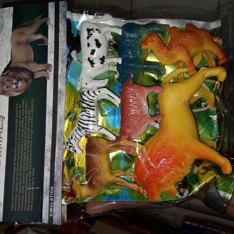 Animal set wild plastic