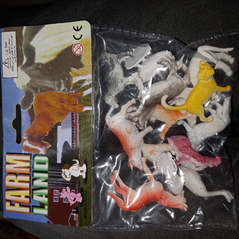 Animal set farm land