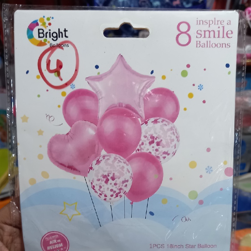 8 smile Ballons set