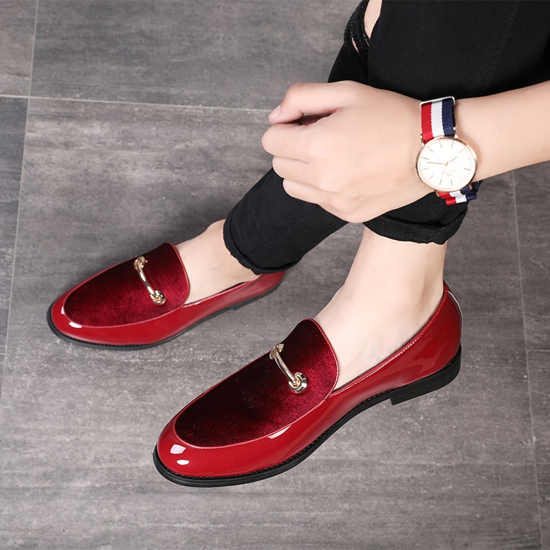 BURGUNDY SHINY LEATHER SHOES