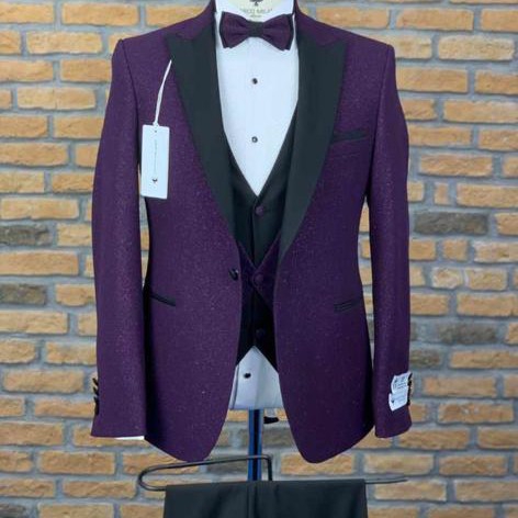 PURPLE 3 PIECE PREMIUM SUIT