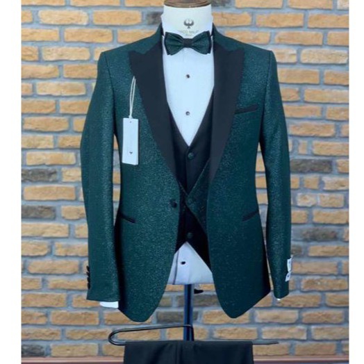 FOREST GREEN 3-PIECE PREMIUM SUIT