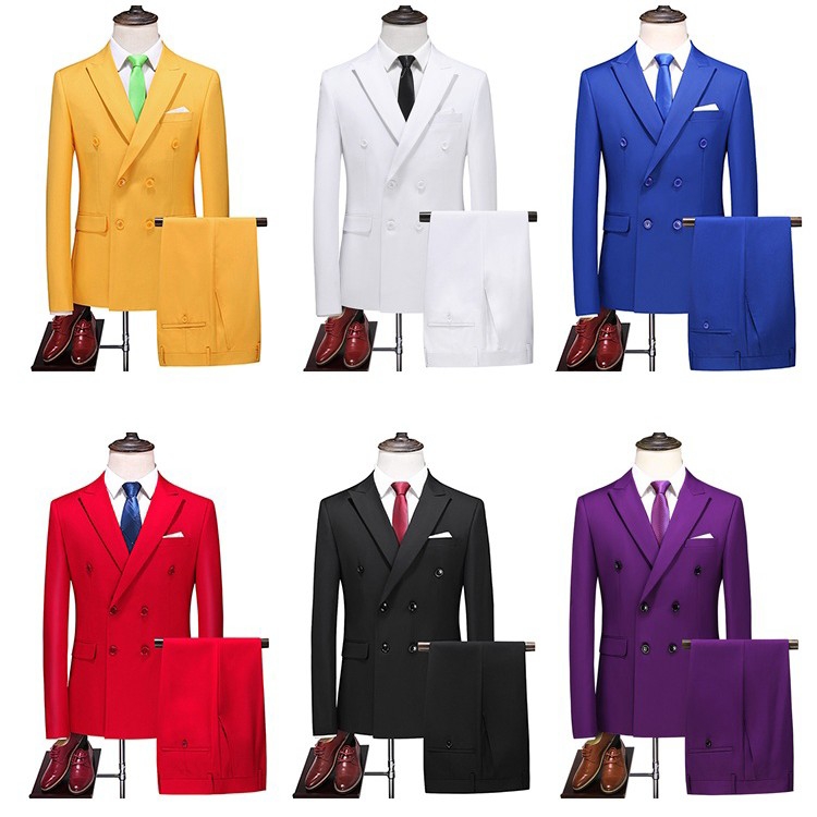 3 in 1 High Quality 2 Piece, Double Breasted Hananiahs Suit