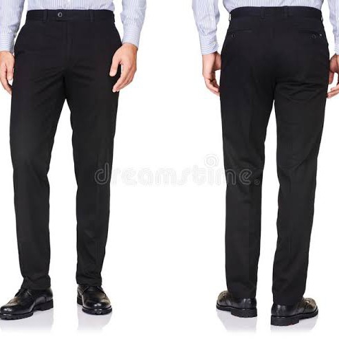 High Grade Black Plain Trousers