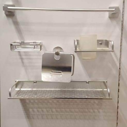BATHROOM ACCESSORIES SET ALUMINIUM 5PCS