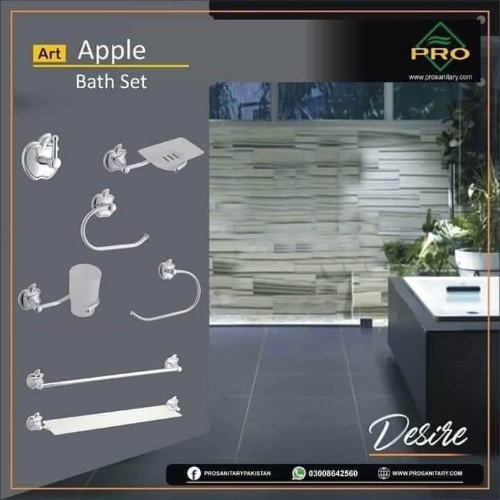 BATHROOM ACCESSORIES SET APPLE SHAPE PRO PLASTIC