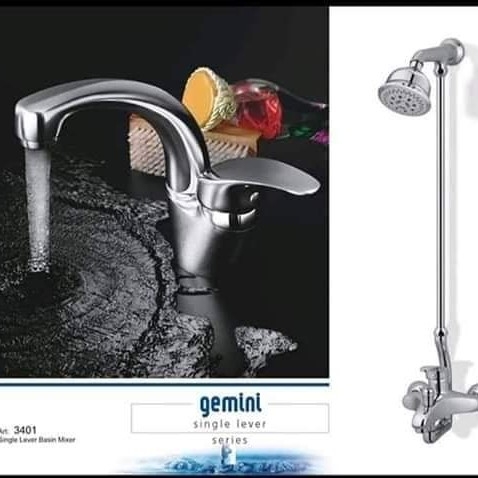 BATHROOM SET LEVER FAISAL BRAND GEMINI MODEL