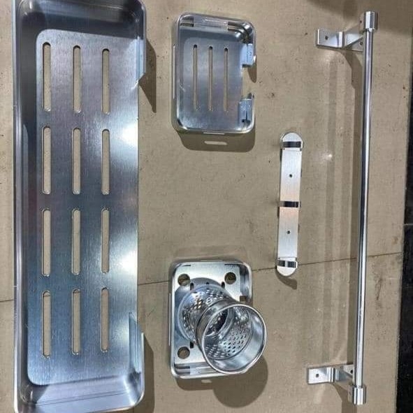 Accessories set aluminium 5pcs green box