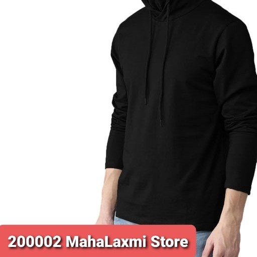 Full sleeves Tshirt with Cap and Mask- Black