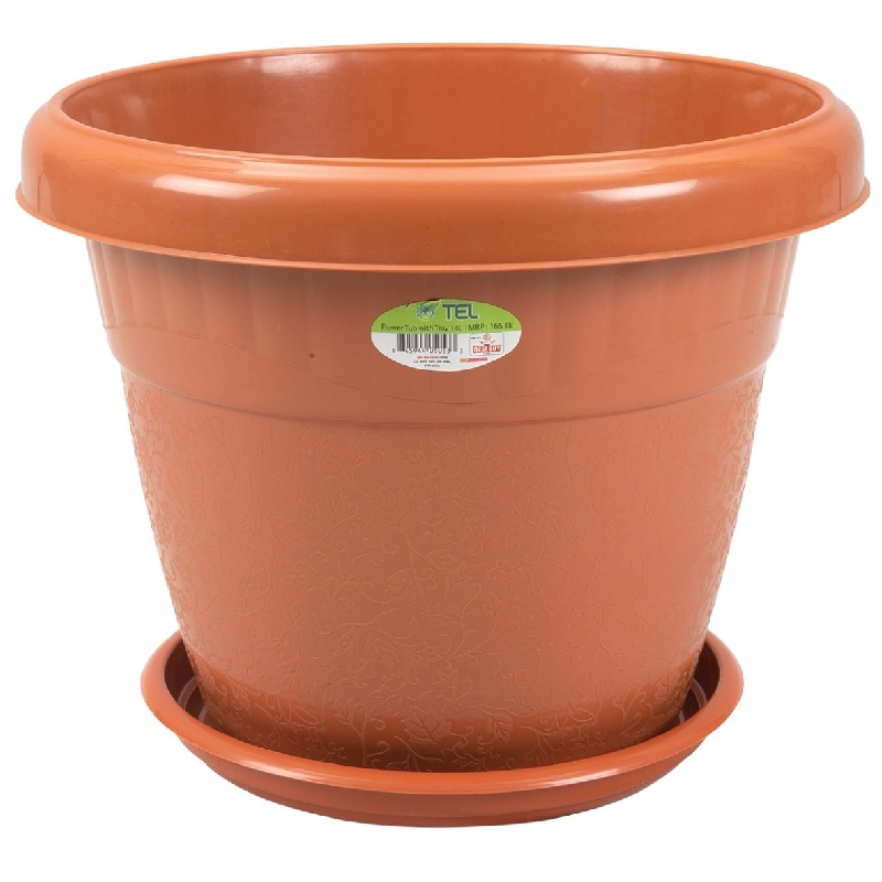 (Tel) FLOWER TUB 10L ফুলের টব  (টেল)
