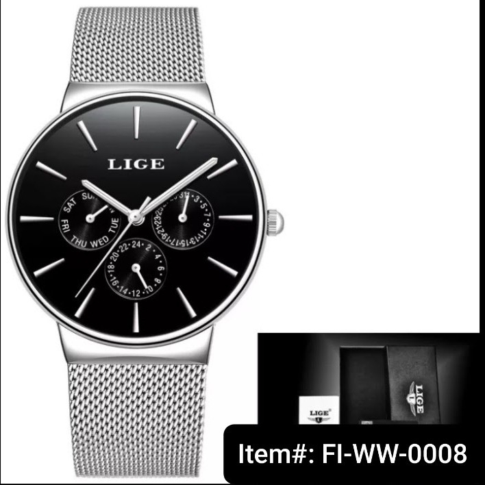 CCQ Men's Retro Buckle Strap Leather Band Quartz Wrist Watch (Coffee)