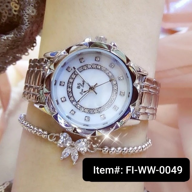 Coxry Square Fashion Skeleton Bracelet Wrist Watch (Black White)