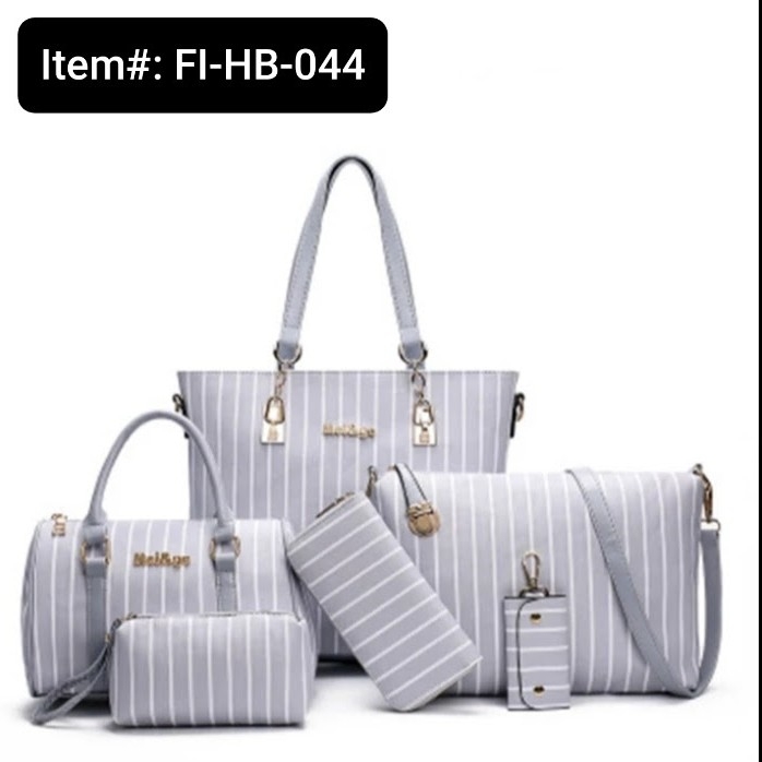 Acellure PU Leather Ladies Casual Fashion Tote Handbag Set (Brown)