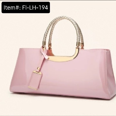 DAUNAVIA Brand Quality PU Leather Women's Handbag (1pc) (34cm) (Pink)