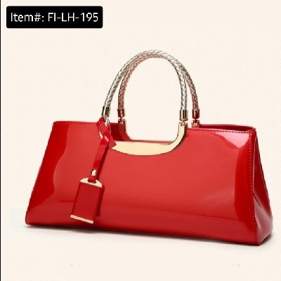 DAUNAVIA Brand Quality PU Leather Women's Handbag (1pc) (34cm) (Red)