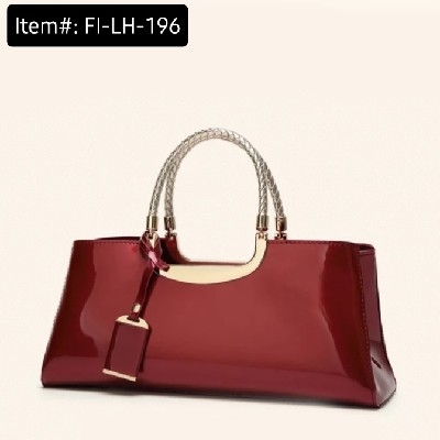 DAUNAVIA Brand Quality PU Leather Women's Handbag (1pc) (34cm) (Burgundy)
