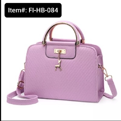 Fashion Deer Decor Large Capacity Basic Women's Handbag (1pc) (Light Purple)