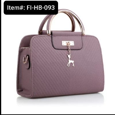 Fashion Deer Decor Large Capacity Basic Women's Handbag (1pc) (Purple Grey)