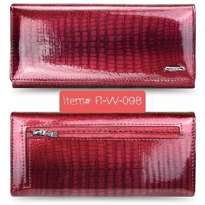 DICIHAYA Genuine Women's Leather Wallet (Burgundy)