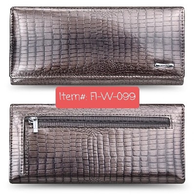 DICIHAYA Genuine Women's Leather Wallet (Silver)