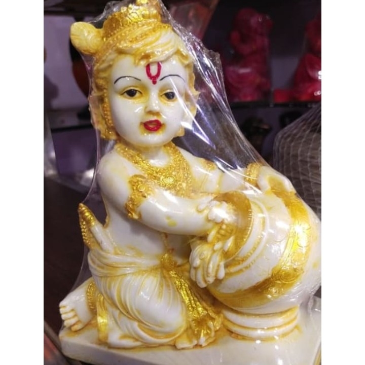 Polyresin Idol, Balgopal Makhan, Yellow, Price 350