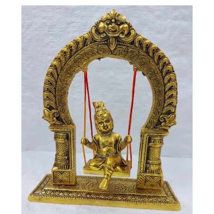 Metal Idol Balgopal with Jhoola, Golden, Price 1100
