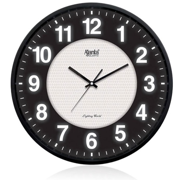 AJANTA 467 (ROUND) BLACK LED | WALL CLOCK