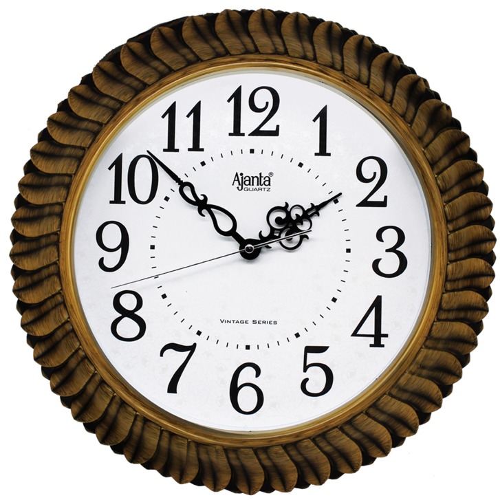 AJANTA 8047 (ROUND) WOODEN FIBER | WALL CLOCK