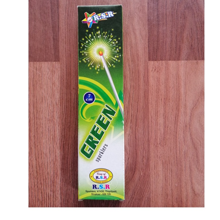 7CM Green Sparklers-1 Box (10 Pcs)