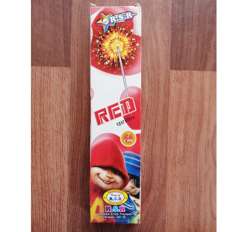 7CM Red Sparklers-1 Box (10 Pcs)