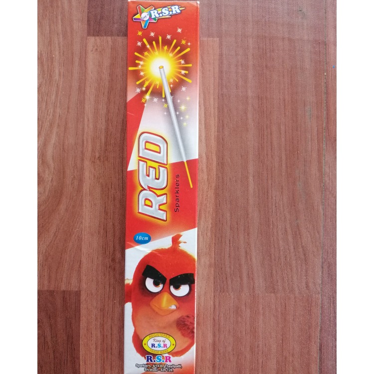10CM Red Sparklers-1 Box (10 Pcs)