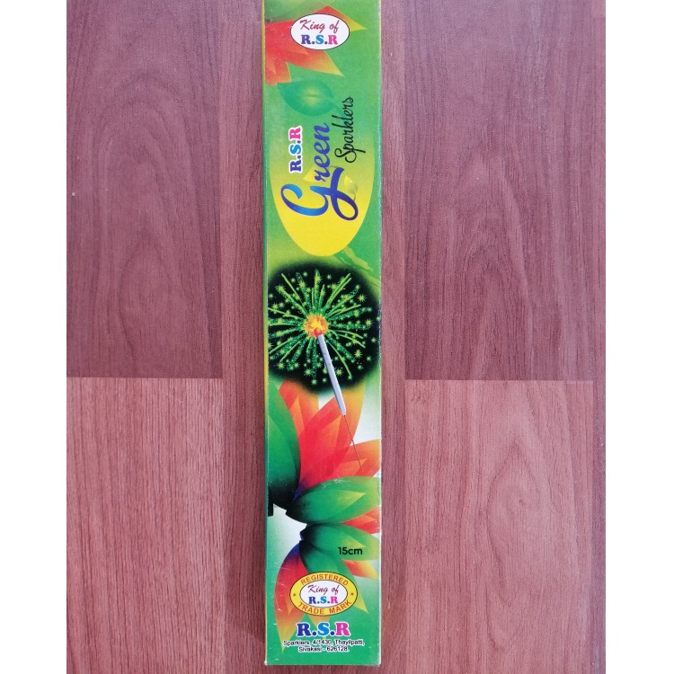 15CM Green Sparklers-1 Box (10 Pcs)