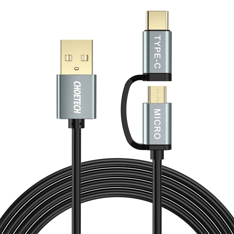 CHOETECH XAC-0012 2 in 1 Micro & Type-C Cable (1 Month Warranty)