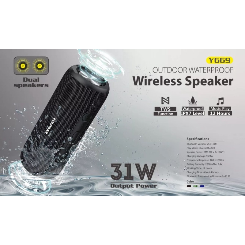 Awei Y669 Speaker 31W Dual Output