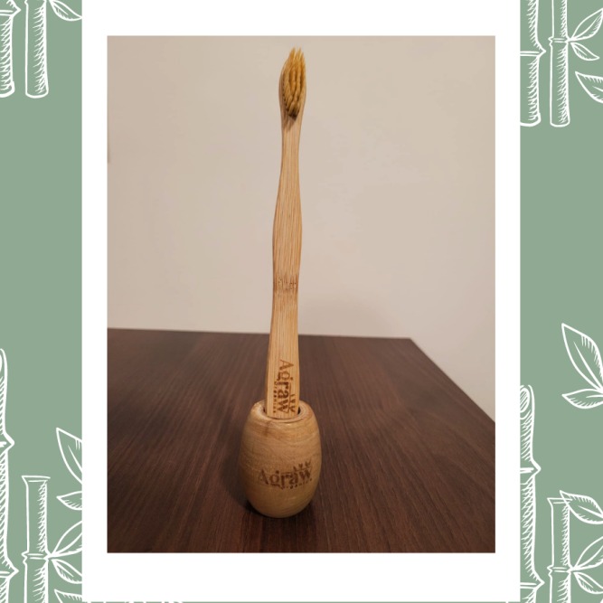 Bamboo Toothbrush Holder