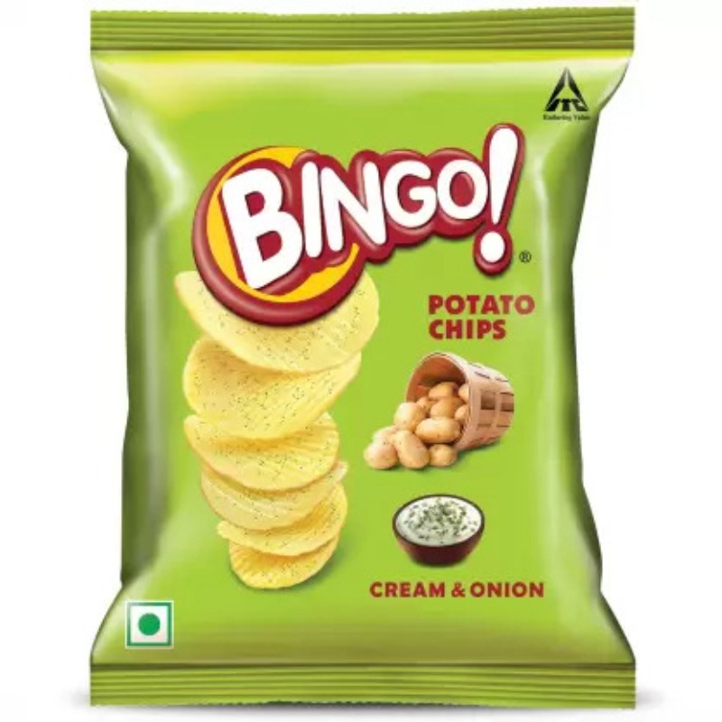 Bingo Cream and Onion Potato Chips (25g)