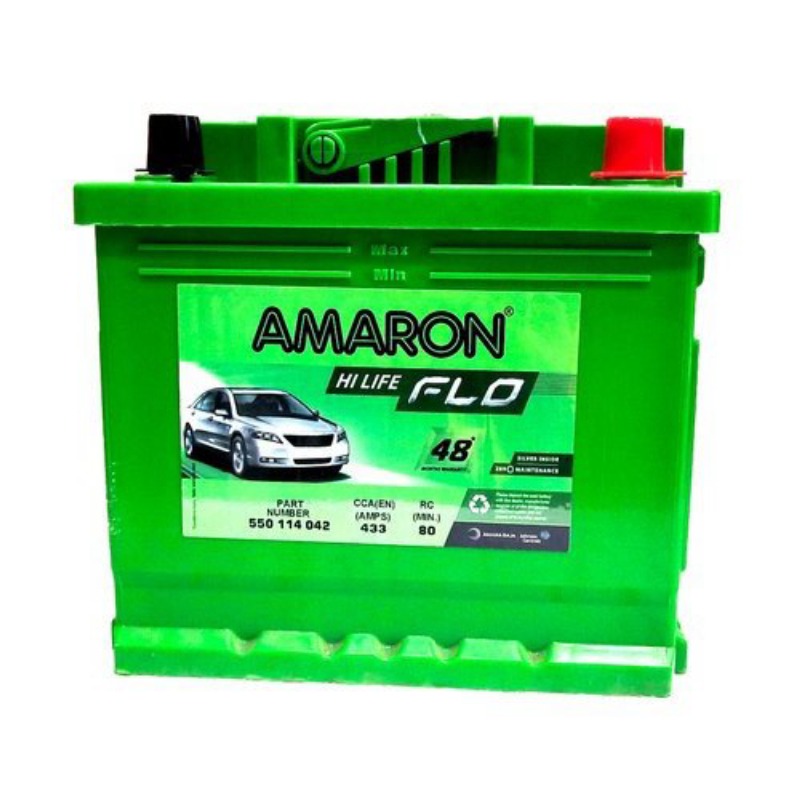 Amaron FLO DIN50 L [Warranty: 55 Months (30 Months Full Replacement + 25 Months Pro Rata)