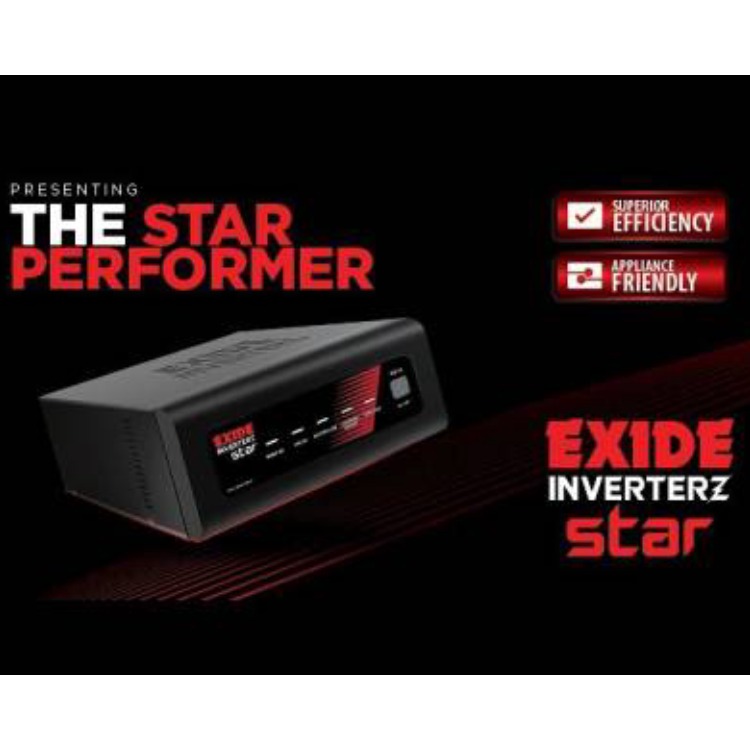 EXIDE INVERTERZ STAR 12V 1050VA PURE SINEWAVE