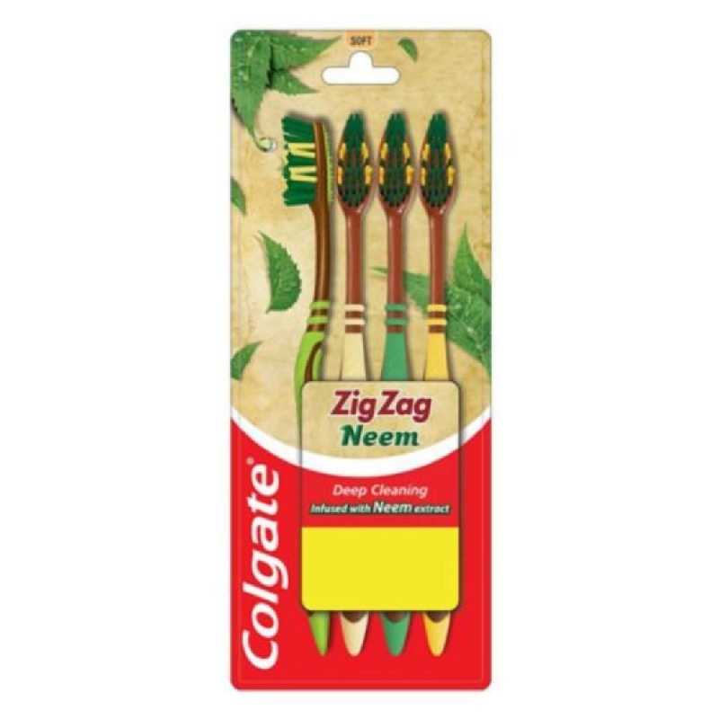 Colgate Zig Zag Neem Pack of 4 Soft Tbr